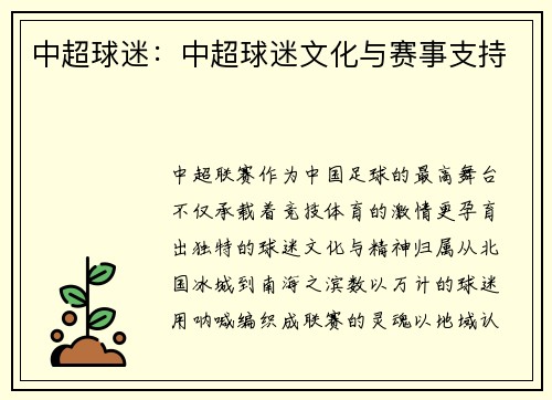 中超球迷：中超球迷文化与赛事支持